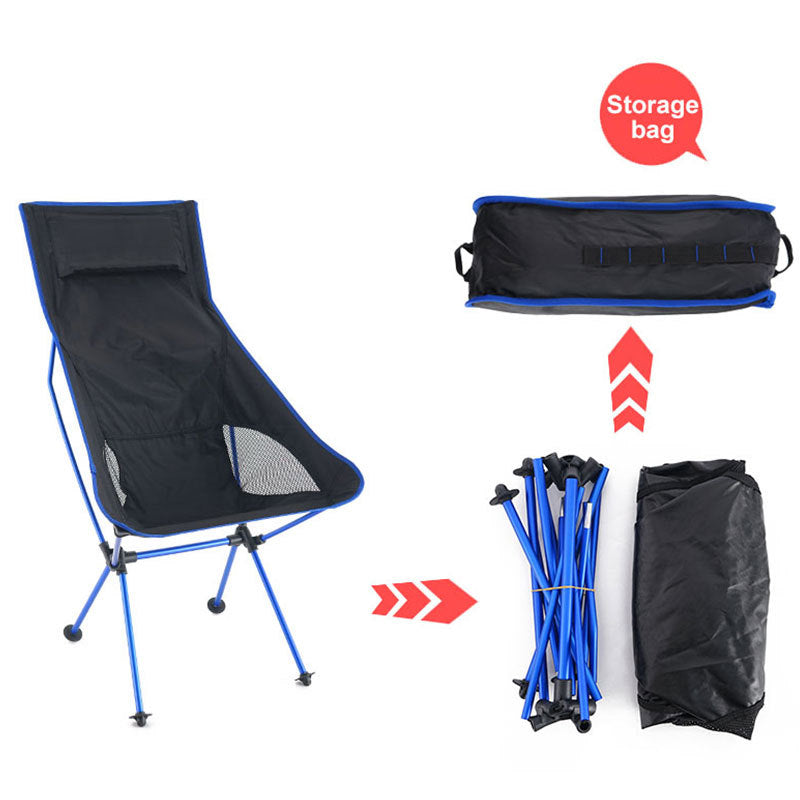 Large Outdoor Folding Fishing Chair With Pillow